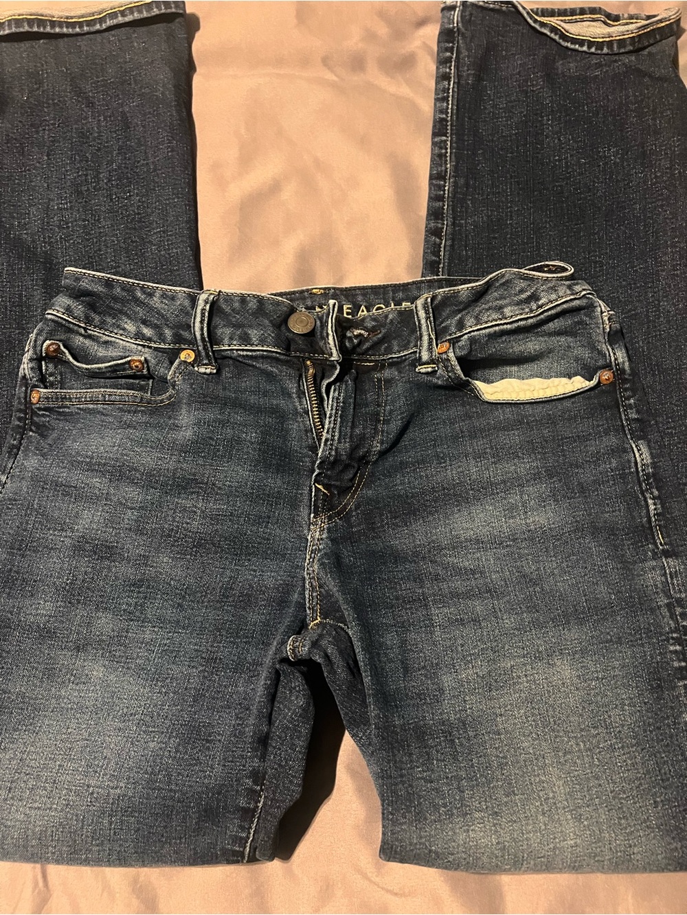 American Eagle Outfitters Men’s Bootcut Jeans Dark Blue Wash Airflex 30x34